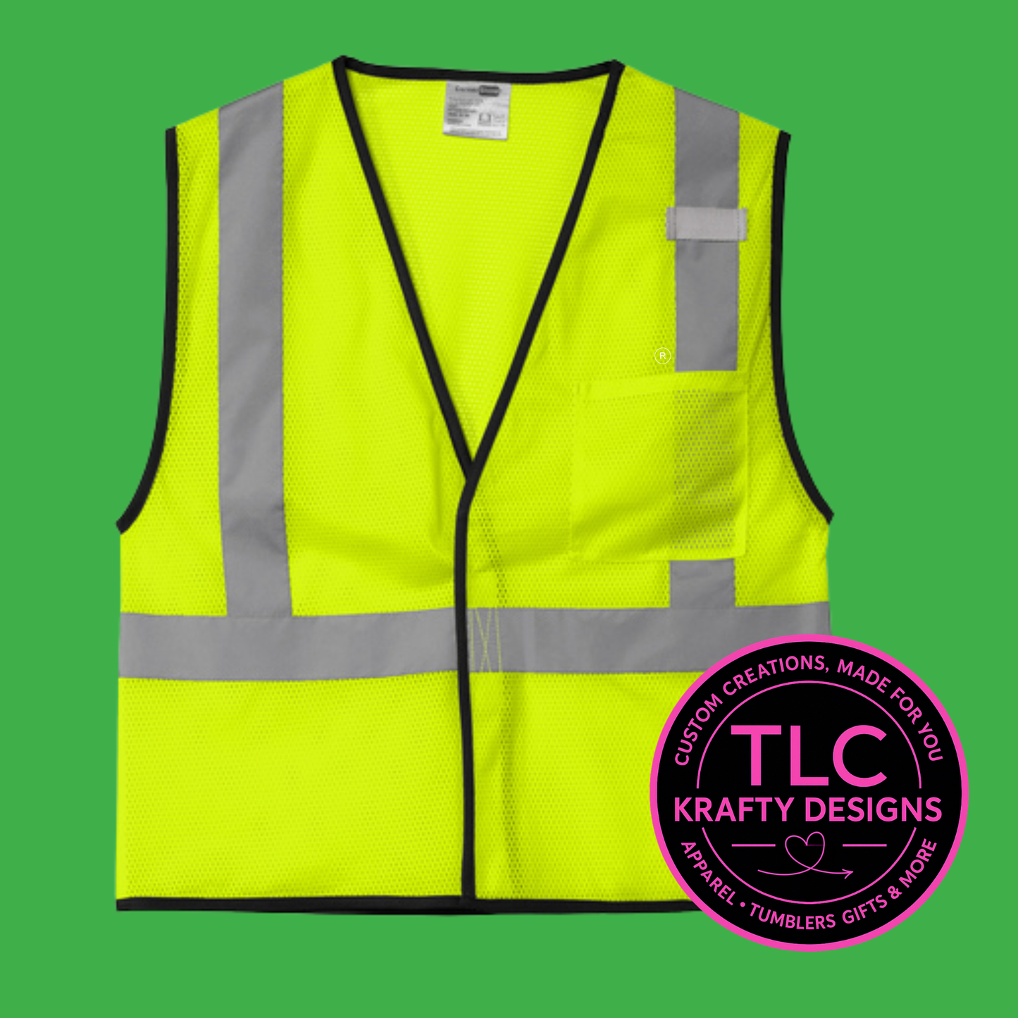 GarageExperts Safety Vest – American Flag or USA Map Flag Option