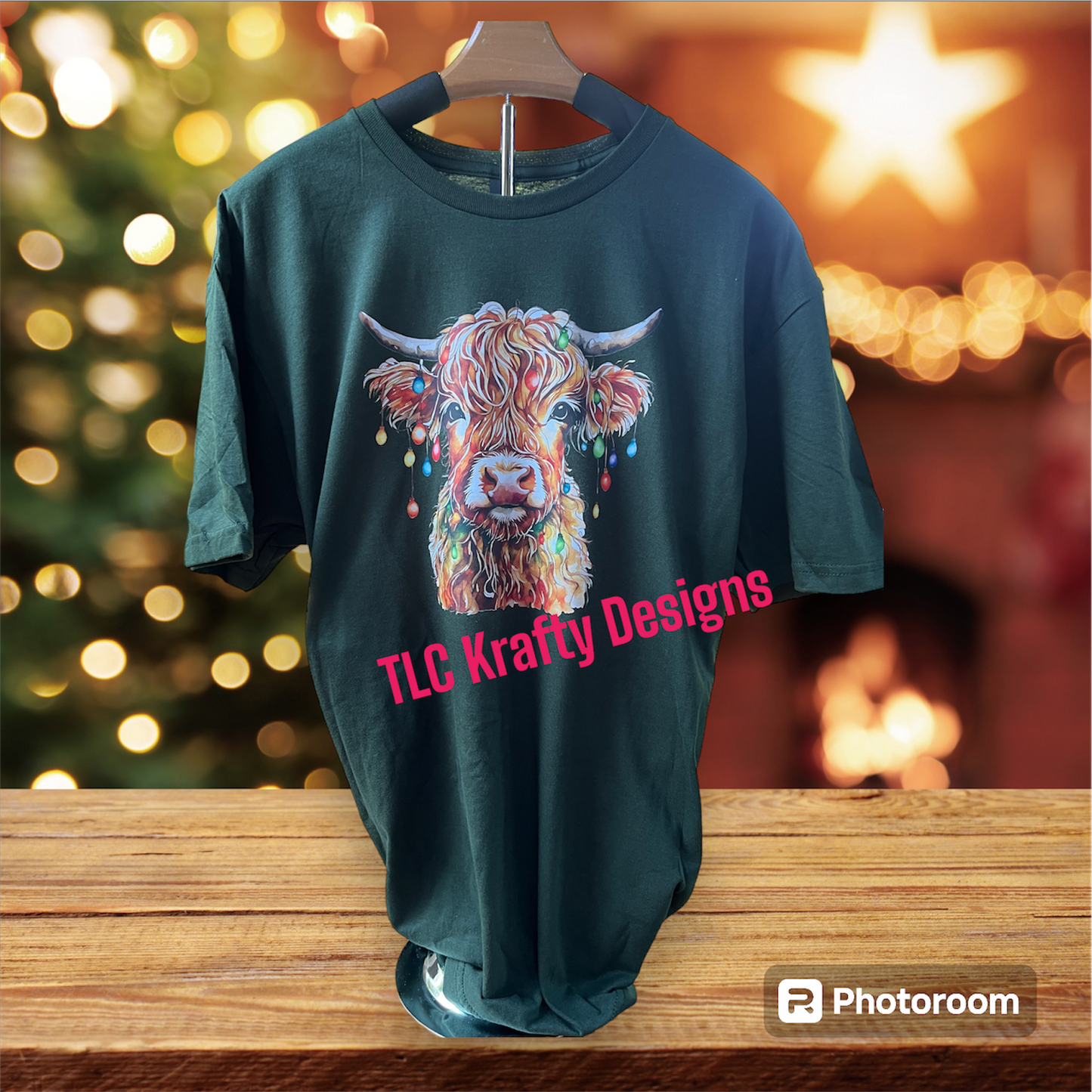 Holiday Highland Cow Festive T-Shirt