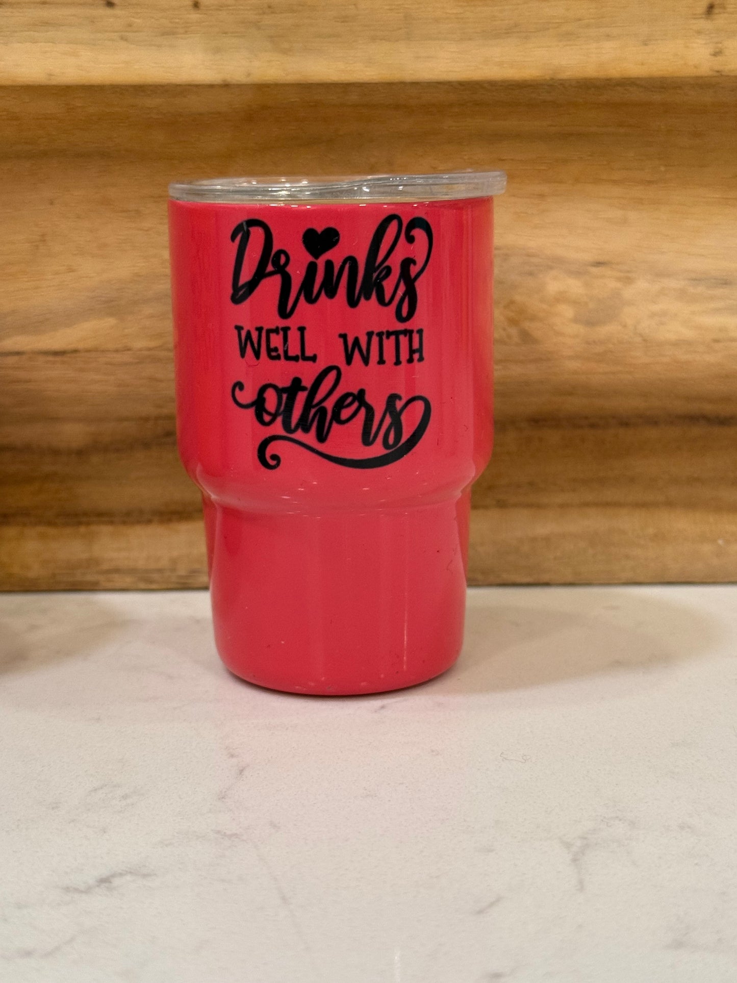 Drinks well with others 3 ounce mini shot glass