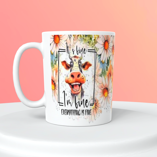 It’s Fine I’m fine everything is fine customized 15oz. Coffee Mug Cup