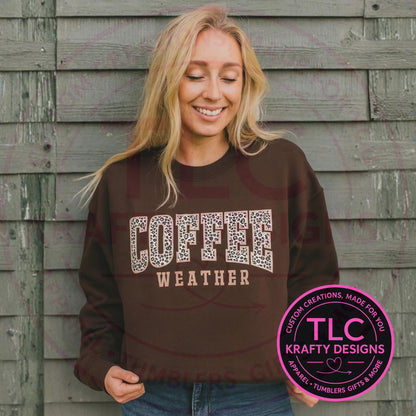 Coffee Weather T-Shirt - Coffee Lovers Long or Short Sleeve Tee CK