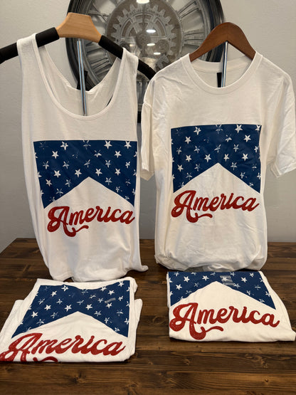 America Stars & Stripes Tank and Tee – Patriotic USA Apparel 🇺🇸✨