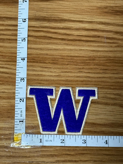 Washington Purple Chenille “W” Letter Patch – Sew or Heat Apply