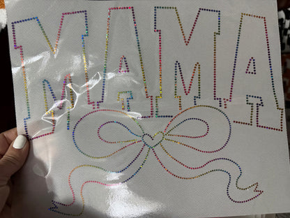MAMA” Rainbow Spangle Design with Bow