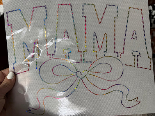 MAMA” Rainbow Spangle Design with Bow