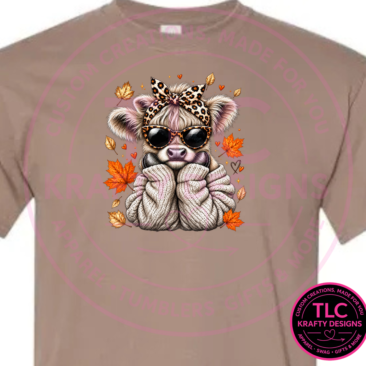 Cozy Fall Highland Cow Design – Autumn Vibes Apparel