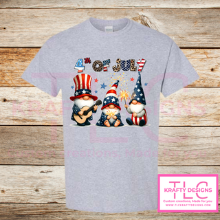 4th Of July Gnome Trio Design – Patriotic Summer Apparel