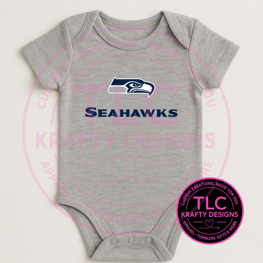 Seattle Football Logo Onesie - Football Game Day Onesie CK