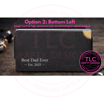 Best Dad Ever Engraved Minimalist Wallet - Slim Metal Card Holder