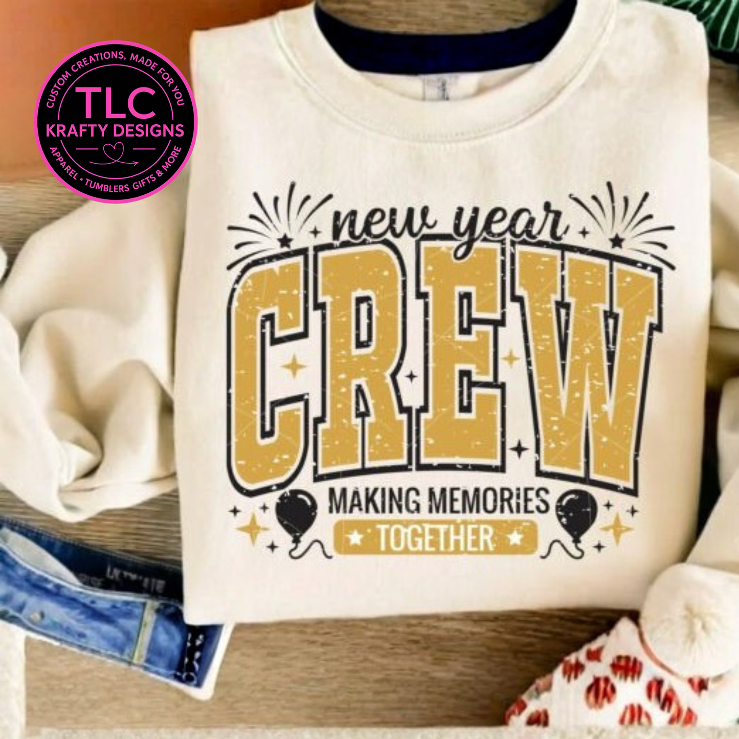 New Year Crew Sweatshirt - New Year's Eve Crew Neck or Hoodie CK