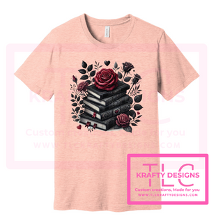Romantic Dark Academia Book Lover Tee – Short Sleeve, Tank, or Long Sleeve
