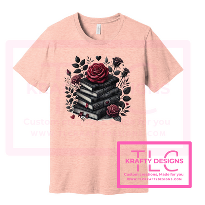 Romantic Dark Academia Book Lover Tee – Short Sleeve, Tank, or Long Sleeve