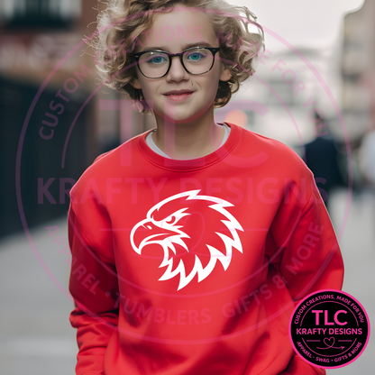 Eagle Outline Design Apparel - Eagles Spirit Wear