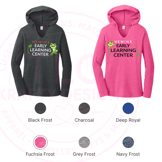 Hewins Early Learning Center Apparel - Hooded V-Neck Shirts