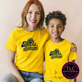 Bowman Creek Bears Navy Logo Apparel - Bowman Creek Elementary Spirit Wear