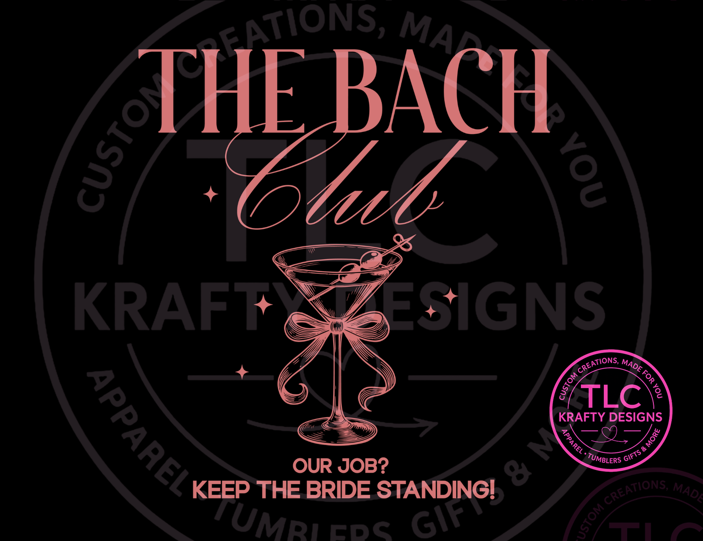 Bride and Bach Club Martini Shirts - Bachelorette VIbes Apparel CK