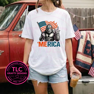 'Merica Bigfoot Design - Patriotic Summer Apparel