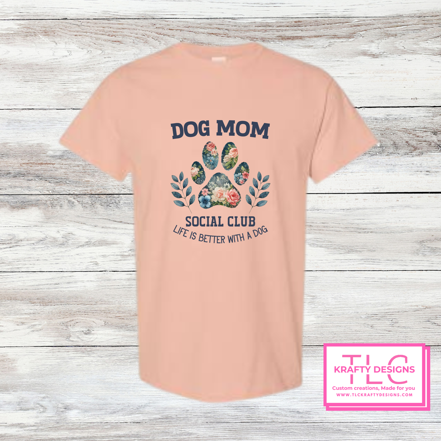 Dog Mom Social Club Floral Paw Design – Dog Love Apparel