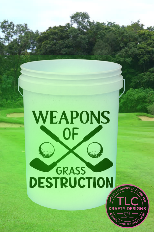 Weapons of Grass Destruction White LED Bucket with Lid | Custom UVT Design + Seat Lid Upgrade