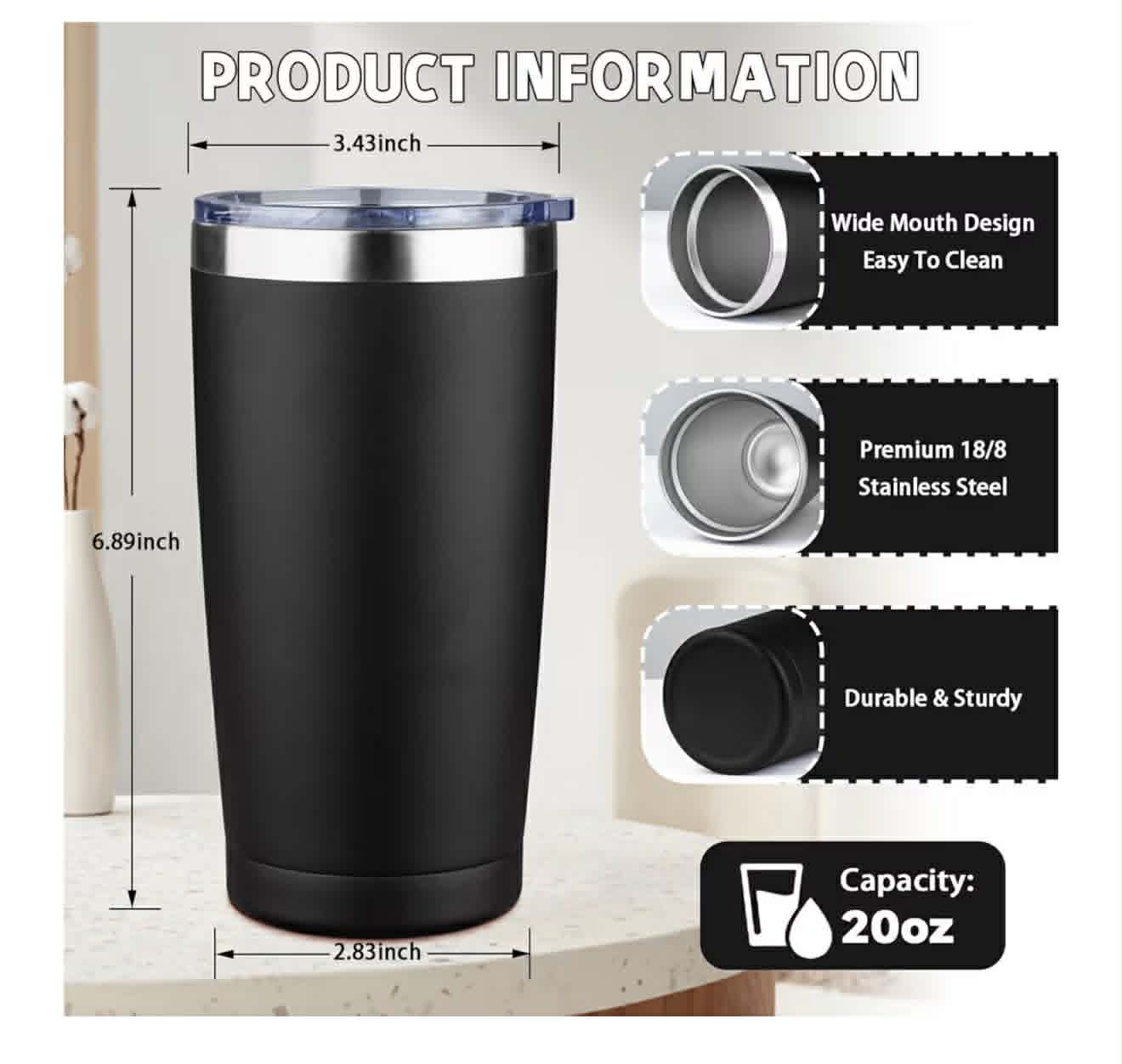 DSG Engraved 20oz Tumbler - Custom Branded Business Drinkware