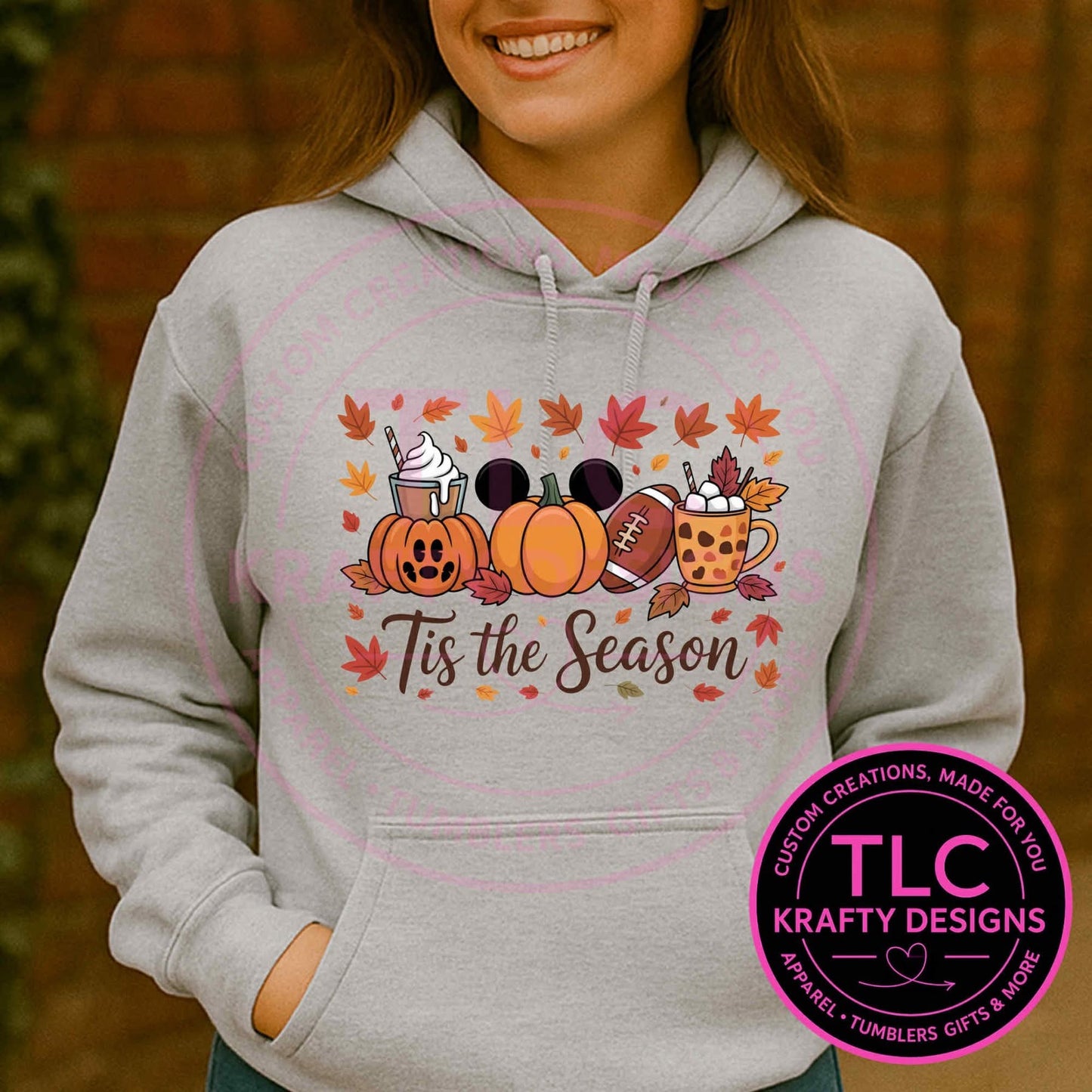 Tis the Season Sweatshirt or Hoodie – Fall Pumpkin Coffee Crewneck
