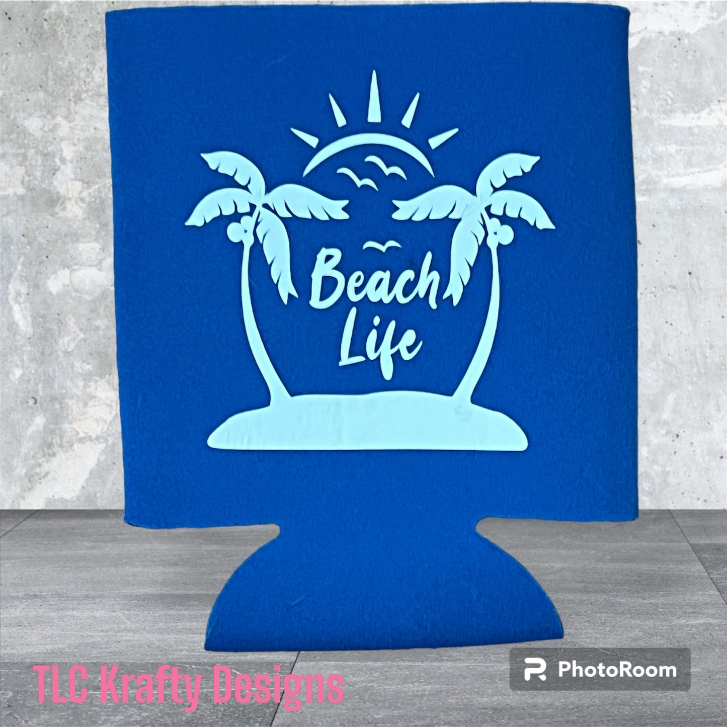 Beach Life Palm Trees Customized Standard Koozie Can Cooler