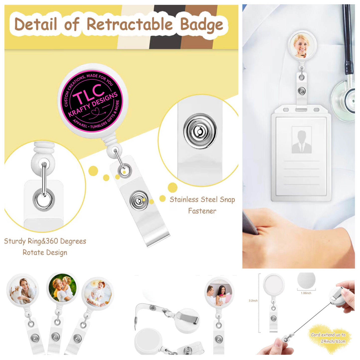 Custom Branded Badge Reels : Business and Promotional Use - Personalized Business Swag