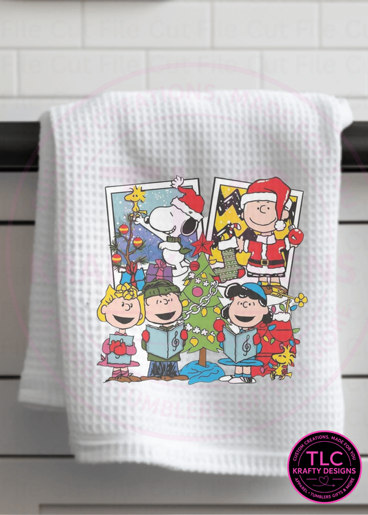 Festive Cartoon Friends Towel – Fun Christmas Kitchen Décor CK🎄✨