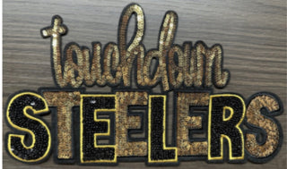 Touchdown Steelers Patch | Football Game Day Patch | Varsity Fan Patch for Jackets, Sweatshirts & Apparel