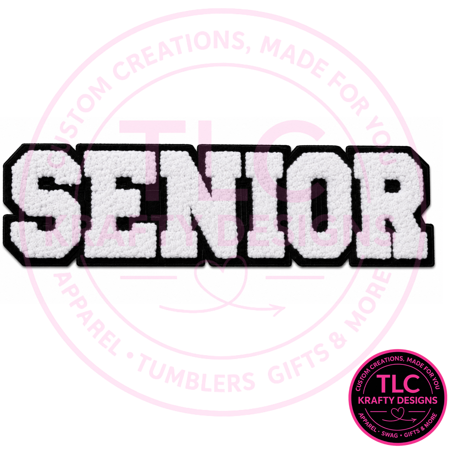 Senior Varsity Patch, XL Chenille Letter Patch, Iron On Patch for Sweatshirts Hoodies Jackets, Senior Class Apparel