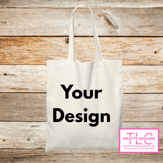 Customizable 100% Cotton Tote Bag –