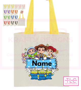 Custom Halloween Trick or Treat Tote Bags – Personalized Kids Candy Bags in Fun Character Designs