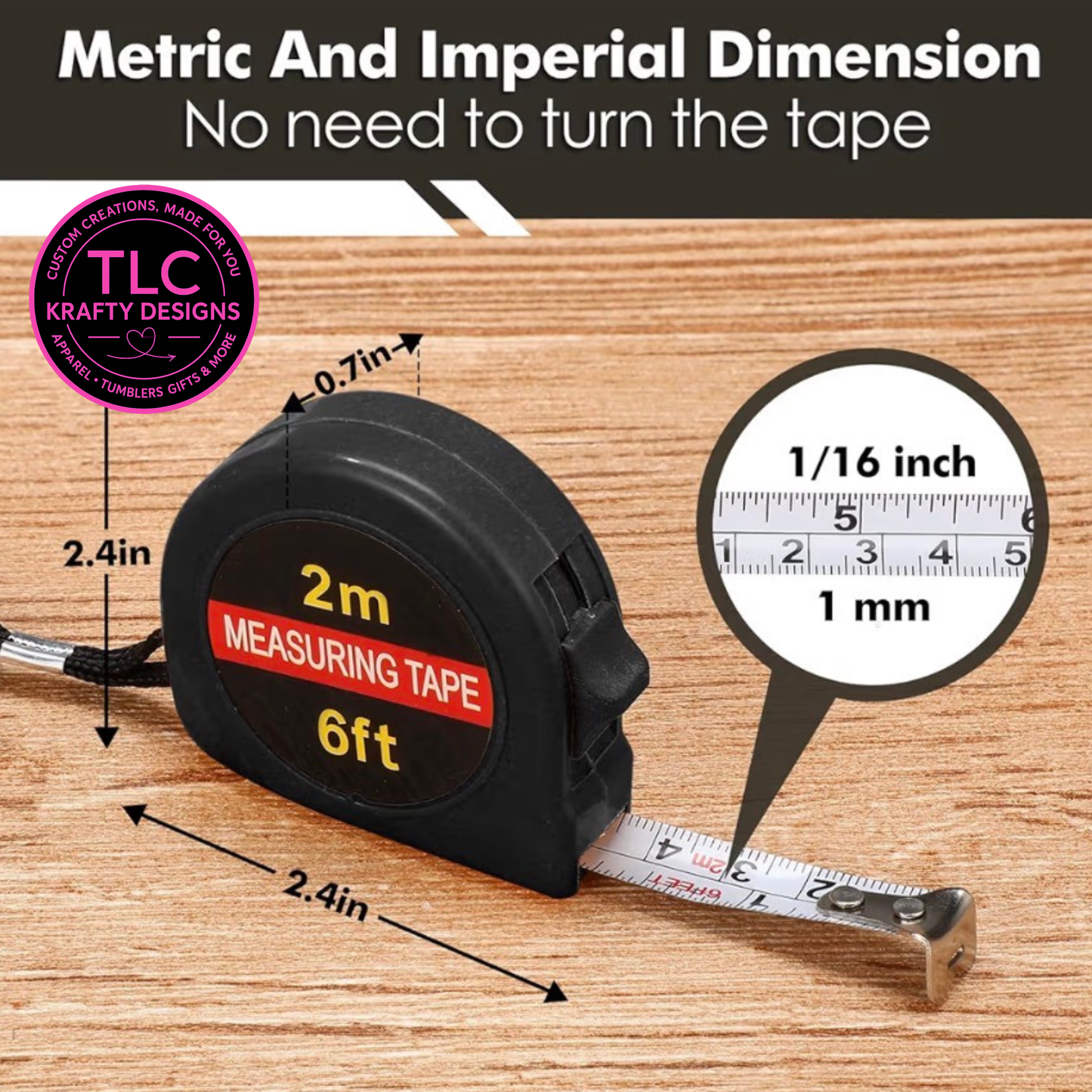 Custom Branded Mini Tape Measures : Promotional Tool - Personalized Business Swag