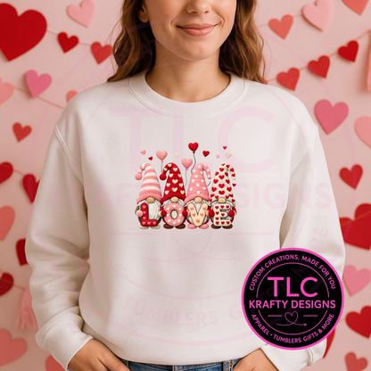 Valentine Gnome LOVE Shirt or Sweatshirt – Cute Valentine Apparel