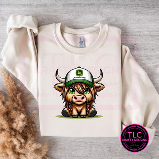 Farm Hat Baby Highland Cow Graphic – T-Shirt or Sweatshirt
