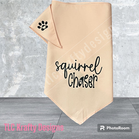 "Squirrel Chaser” Discover comfort and style customized Dog bandana