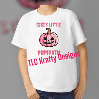 Gigi’s Little Pumpkin Pink kidsTee