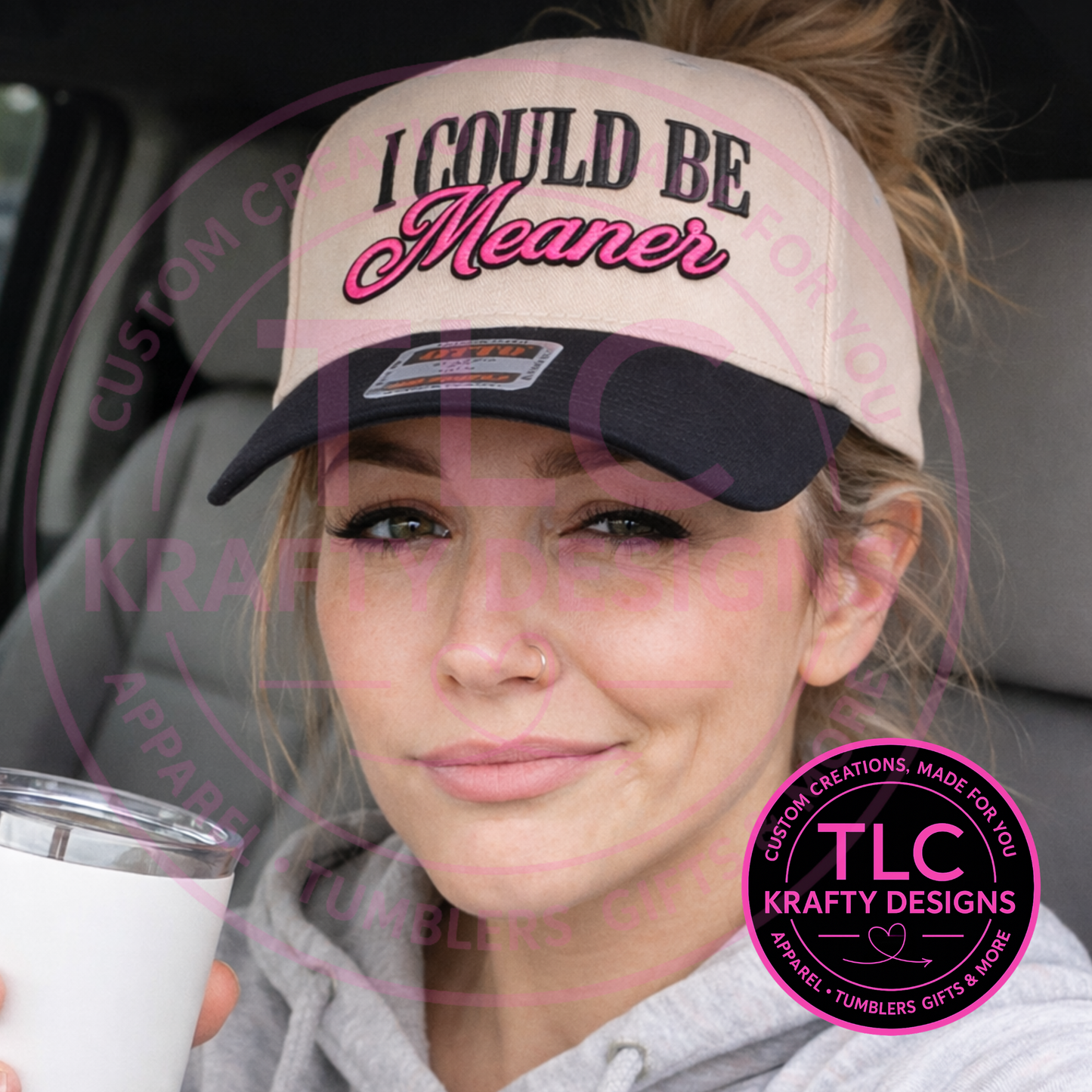 I Could Be Meaner Embroidered Hat