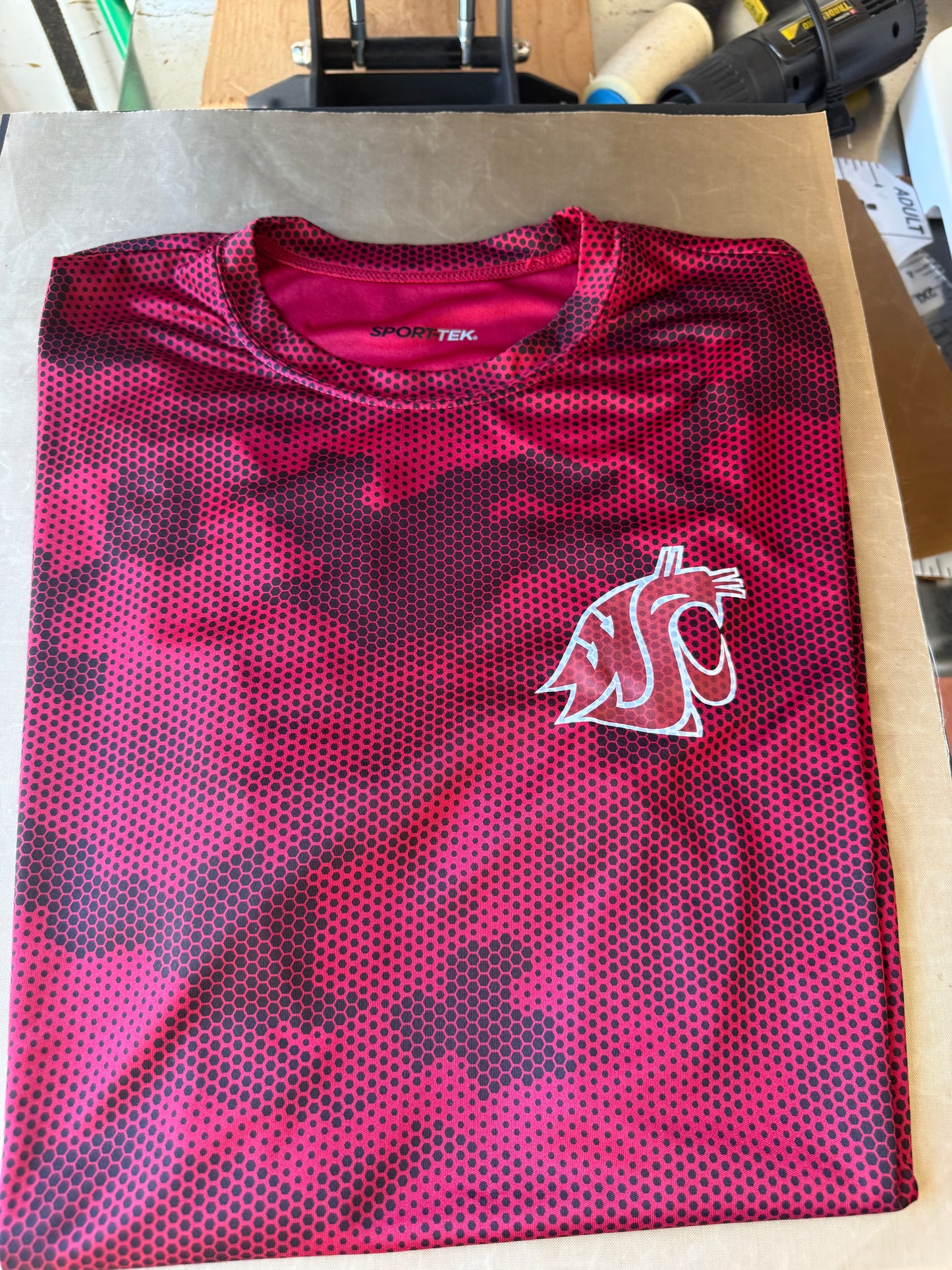 Burgundy Cougars Camo Performance Tee – Athletic Moisture-Wicking Shirt