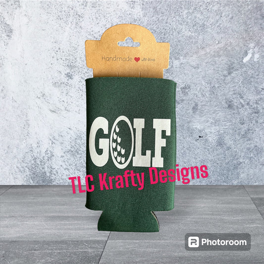 Golf Logo Koozie Slim Can Cooler