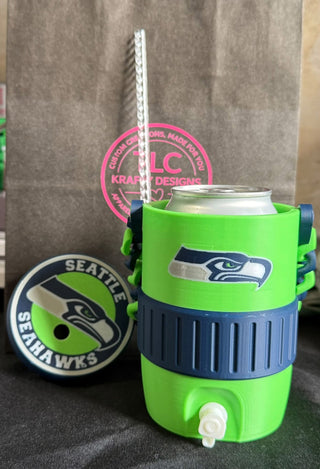 Seattle-Inspired Mini Beverage Dispenser Cup & 12oz Can Holder – Preorder