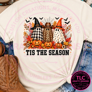 'Tis The Season Western Ghost Trio Design – Spooky Season Graphic Apparel