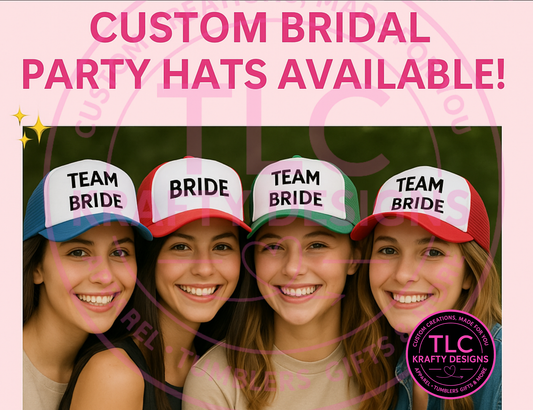 Bride and Team Bride Trucker Hat - Bachelorette Vibes Apparel CK