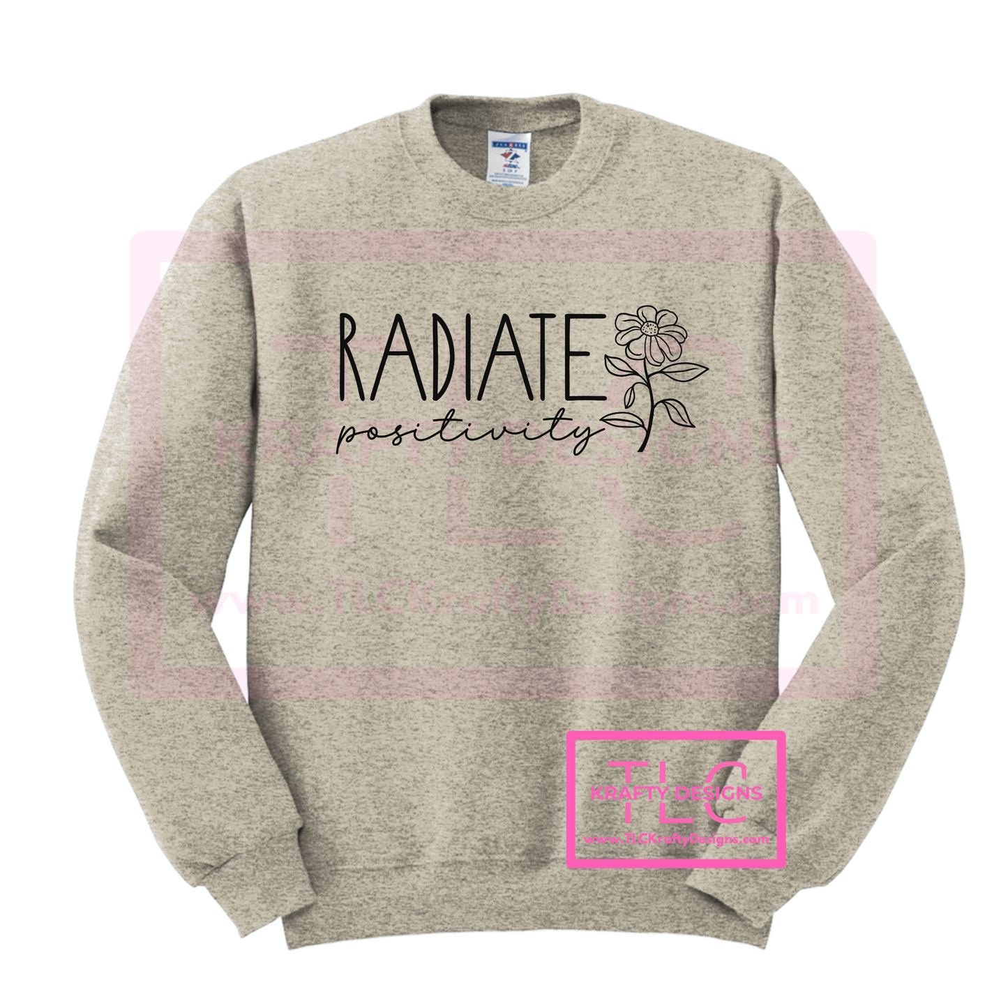 Radiate Positivity Graphic Apparel - Inspirational Floral Design