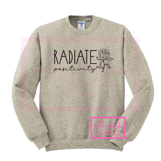 Radiate Positivity Graphic Apparel - Inspirational Floral Design