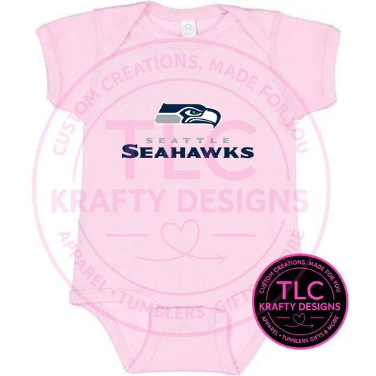 Seattle Football Logo Onesie Design 2 - Football Game Day Onesie CK