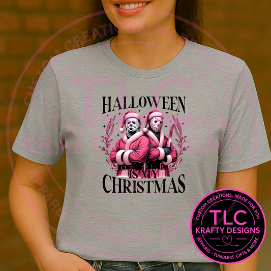 Halloween is my Christmas T-Shirt - Festively Creepy Christmas Long or Short Sleeve Tee CK