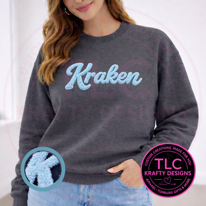 PREORDER XL Seattle Hockey Fluffy Chenille Patch