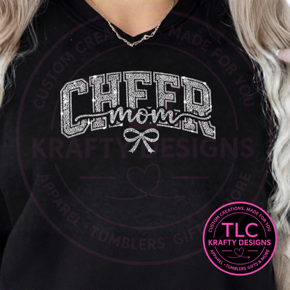 PREORDER XL Cheer Mom Pink Rhinestone Patch – Cheer Apparel Iron-On/ Sew-On Patch