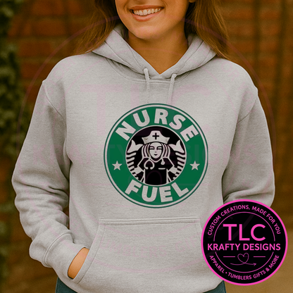 Nurse Fuel Sweatshirt - Healthcare Crew Neck or Hoodie CK